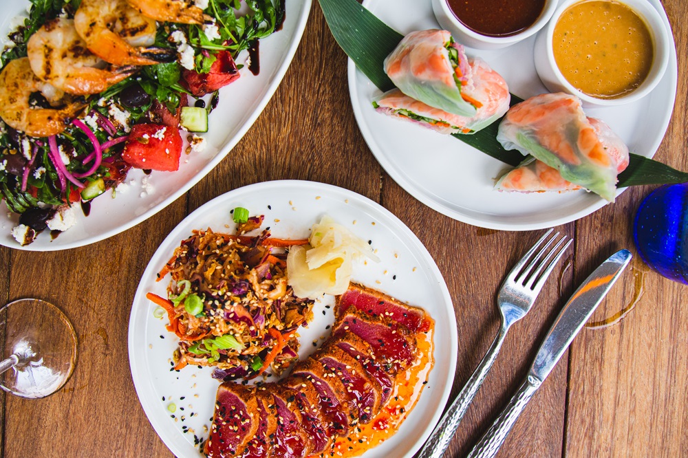 Shrimp, Sushi and seafood spring rolls